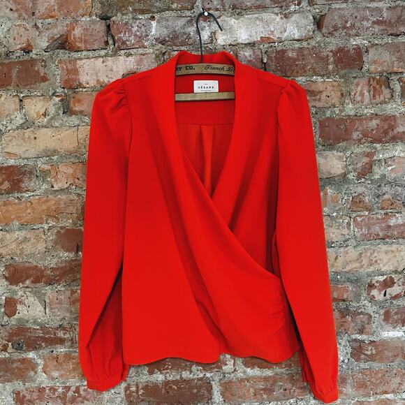 Sezane Abelia Blouse Top - Orange Red - 36 - Picture 5 of 10